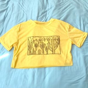 Yellow crop top